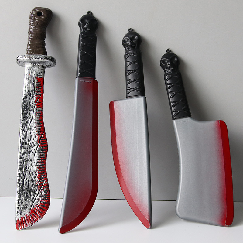 Cosplay Prop Axe - Ascia insanguinante decorativa plastica dall'aspetto realistico